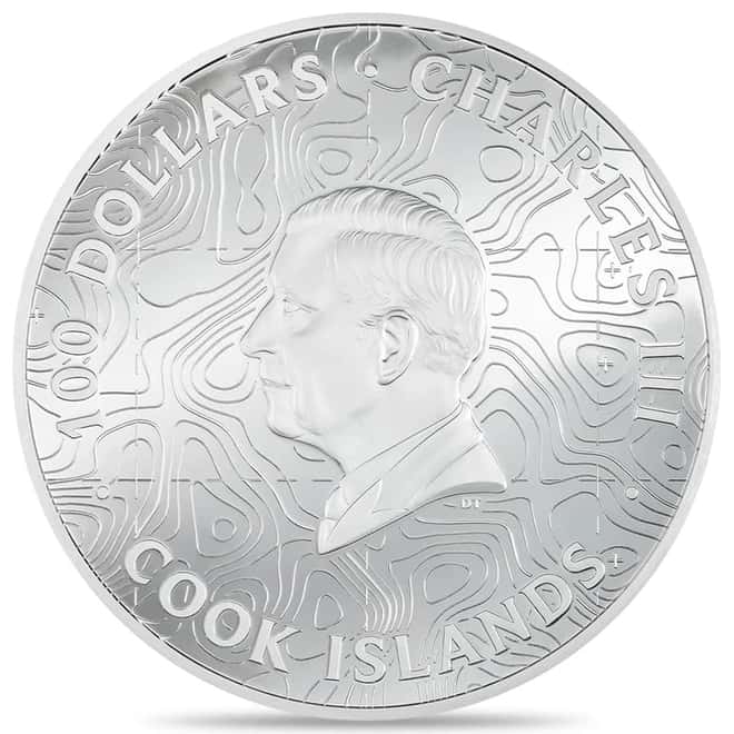 2024 Cook Islands 1 Kilo Silver Topography Grand Canyon Coin