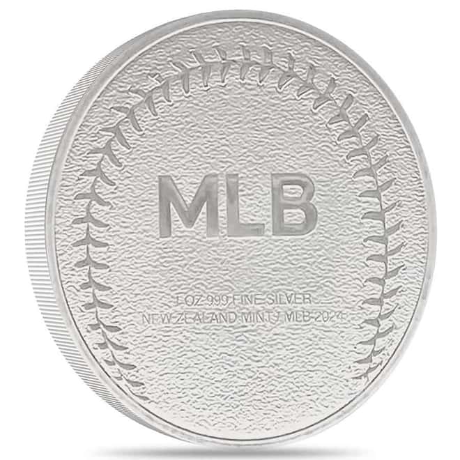 2024 New Zealand 1 oz Major League Baseball (MLB) Silver Round .999 Fine