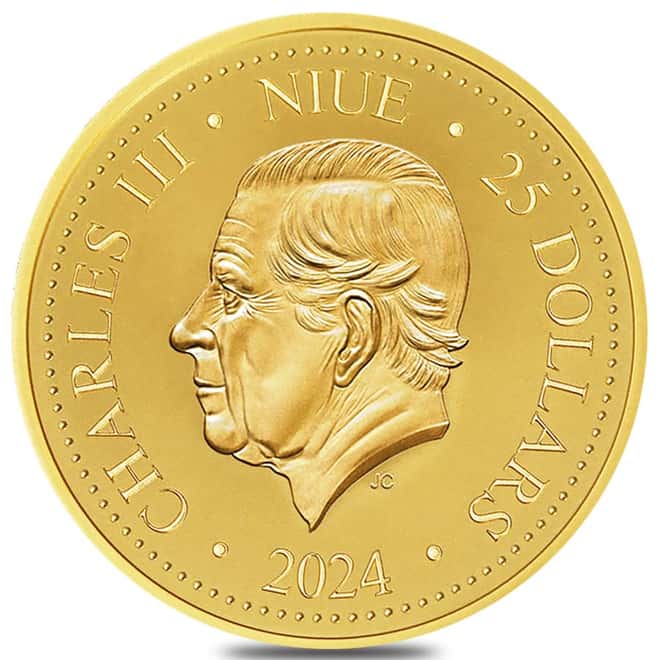 Tube of 20 - 2024 Niue 1/10 oz Phoenix Gold Coin .9999 Fine
