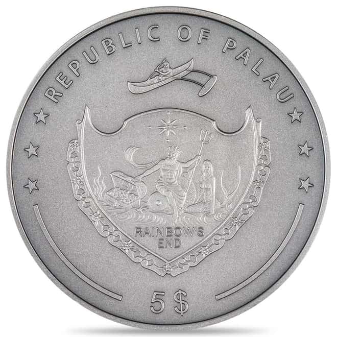2024 Palau 1 oz Silver Poker Card Guard Coin .9999 Fine