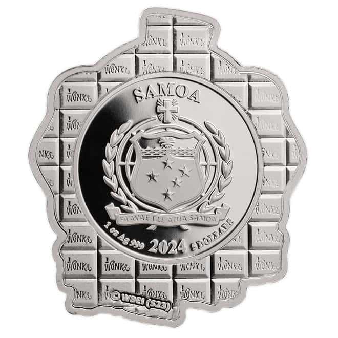 2024 Samoa 1 oz Willy Wonka Shaped Silver Coin