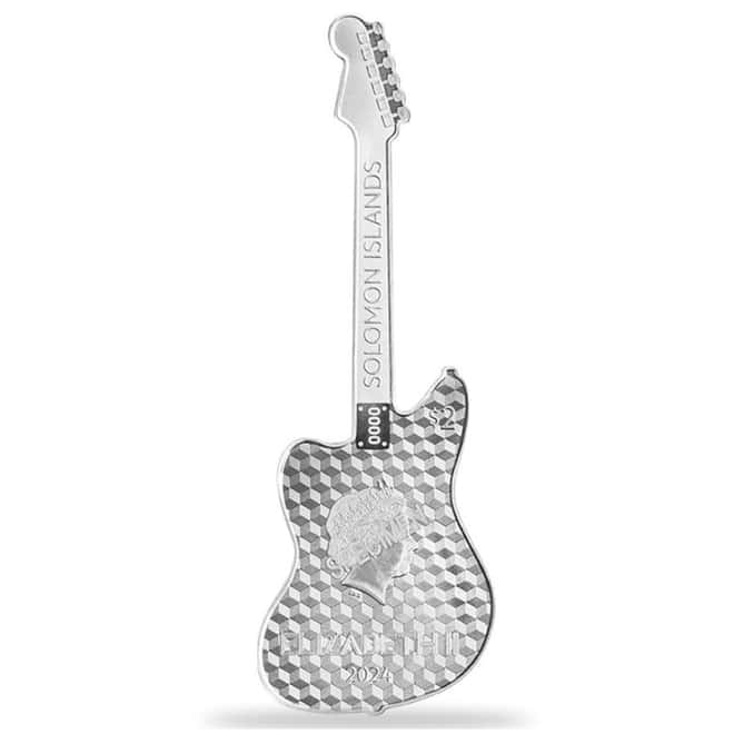 2024 Solomon Islands 1 oz Silver Fender® Jazzmaster™ Guitar Coin