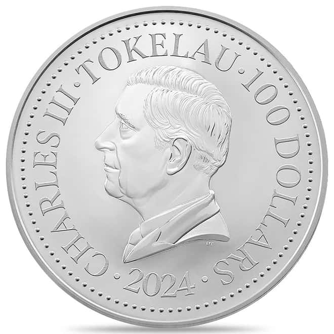 2024 Tokelau 1 Kilo Mustang Silver Coin .999 Fine