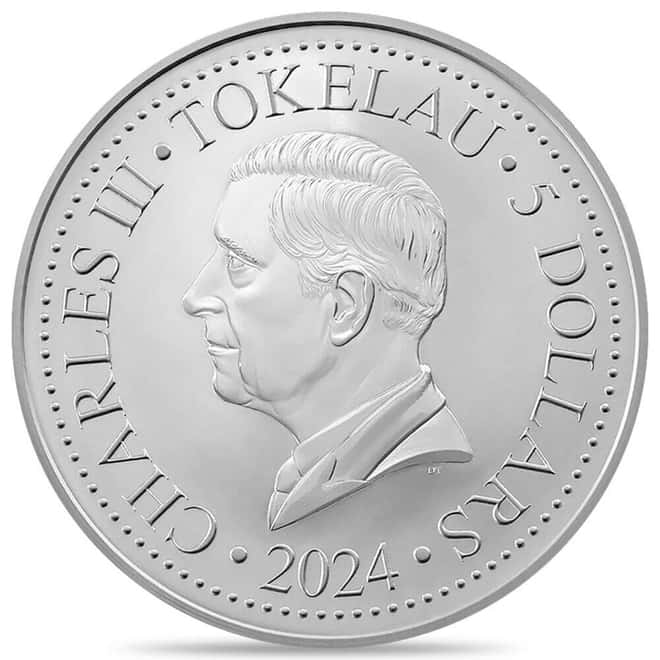 Tube of 20 - 2024 Tokelau 1 oz Mustang Silver Coin .999 Fine