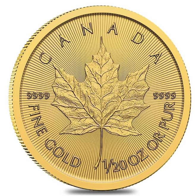 2025 1/20 oz Canadian Gold Maple Leaf $1 Coin BU (Sealed)