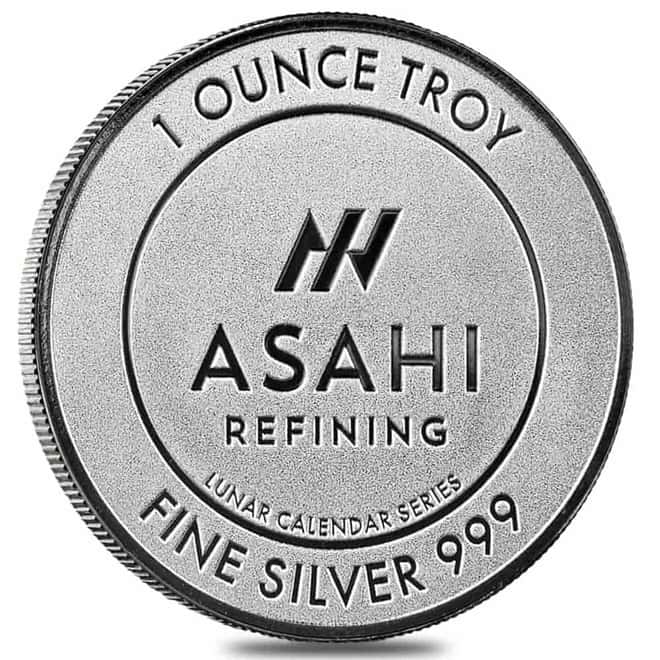 Tube of 20 - 2025 1 oz Asahi Lunar Snake Silver Round .999 Fine
