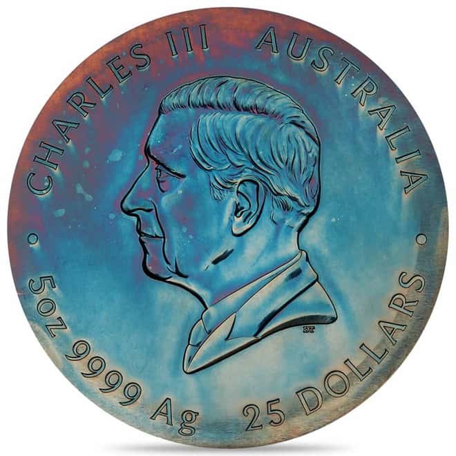 2025 5 oz Extragalactic Silver Patinaed Coin Australian Perth Mint