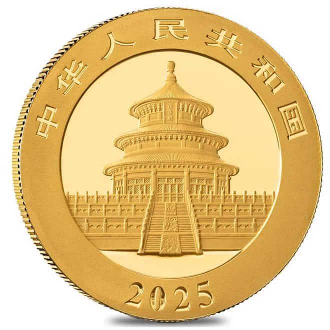 2025 8 Gram Chinese Gold Panda 100 Yuan BU (Sealed)
