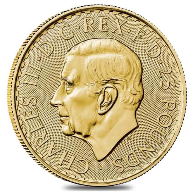 2025 Great Britain 1/4 oz Gold Britannia Coin BU