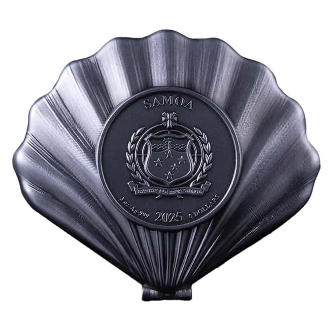 2025 Samoa 3 oz The Birth of Venus 3D Shaped Silver Coin