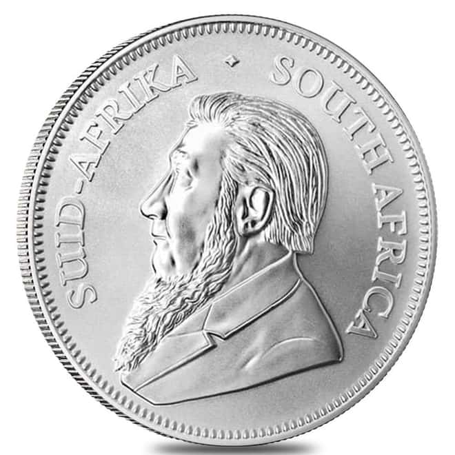 Silver at Spot - 2025 South Africa 1 oz Silver Krugerrand BU