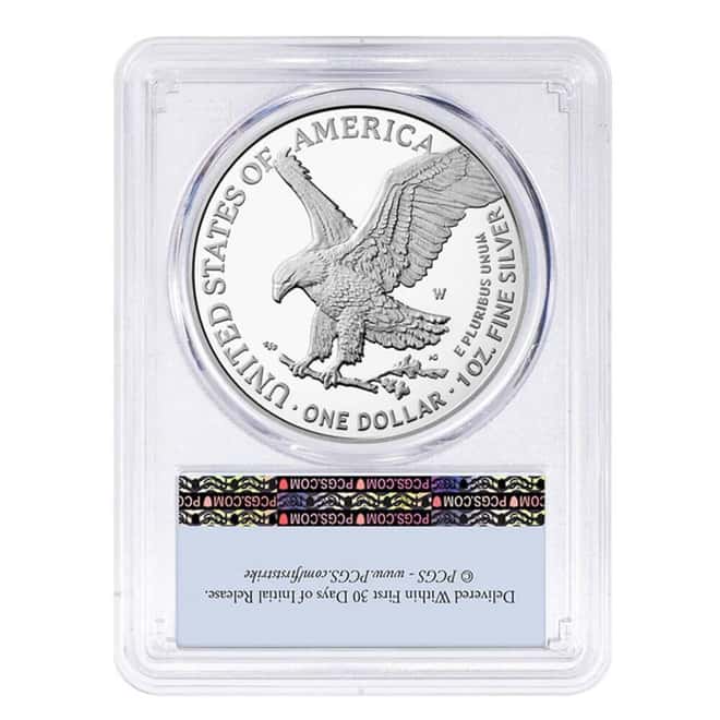 2025-W Laser Engraved Privy 1 oz Proof Silver American Eagle PCGS PF 69 FS
