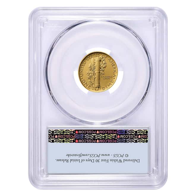 2026 1/10 oz Best of the US Mint 1916 Mercury Dime Gold Coin PCGS SP 69 FS
