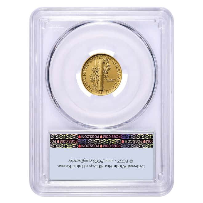 2026 1/10 oz Best of the US Mint 1916 Mercury Dime Gold Coin PCGS SP 70 FS