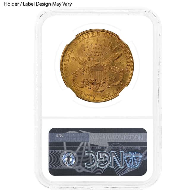 $20 Gold Double Eagle Liberty Head NGC AU 58 (Random Year)