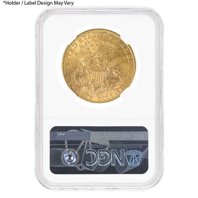 $20 Gold Double Eagle Liberty Head NGC MS 62 (Random Year)
