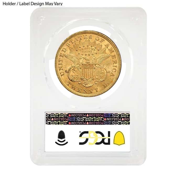 $20 Gold Double Eagle Liberty Head Type II PCGS AU 58 (Random Year)