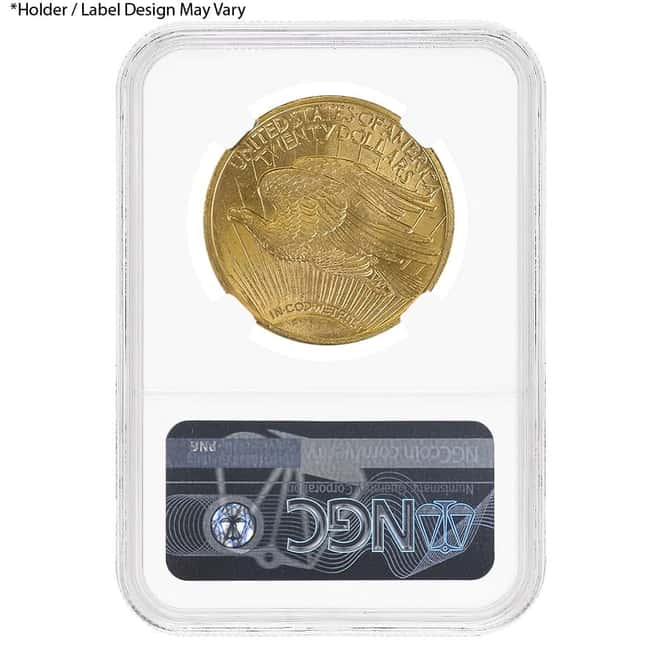 $20 Gold Double Eagle Saint Gaudens NGC MS 61 (Random Year)