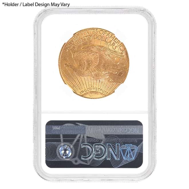 $20 Gold Double Eagle Saint Gaudens NGC MS 63 (Random Year)