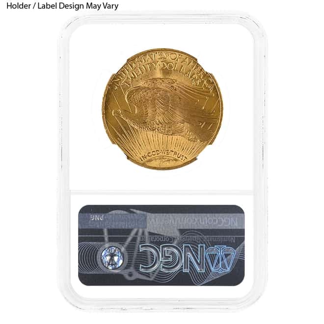 $20 Gold Double Eagle Saint Gaudens NGC MS 65+ (Random Year)