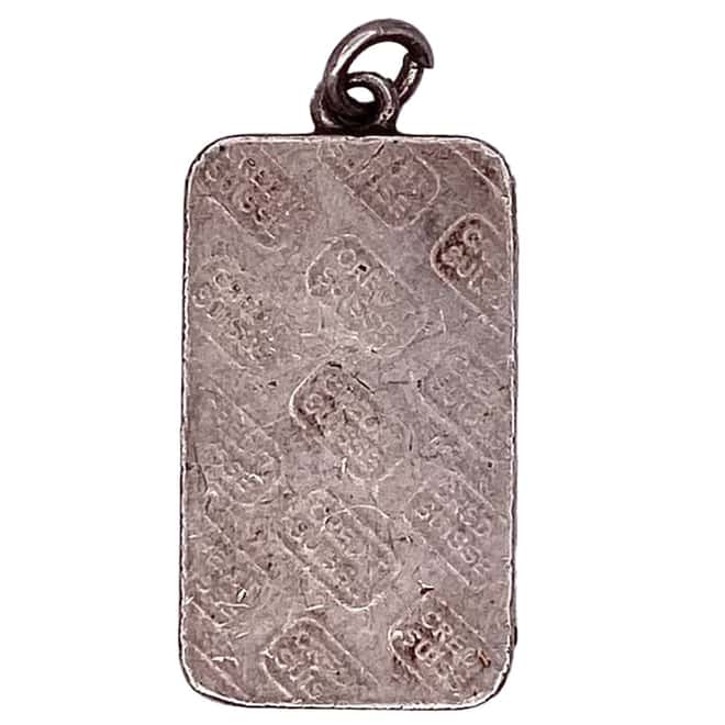 20 gram Credit Suisse Silver Vintage Bar .999 Fine (Pendant Variation)
