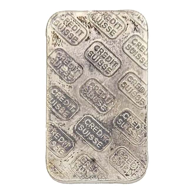 20 gram Credit Suisse Vintage Silver Bar .999 Fine