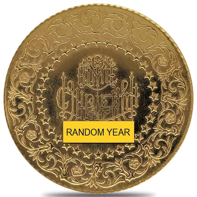 250 Kurush Turkey Ataturk Wreath Gold Coin AU/BU (Random Year)