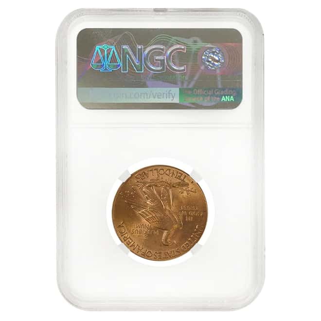 1912 S $10 Indian Head Gold Eagle Coin NGC MS 62 CAC