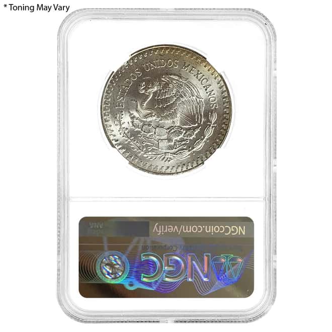 1982 1 oz Silver Mexican Libertad NGC MS 65*