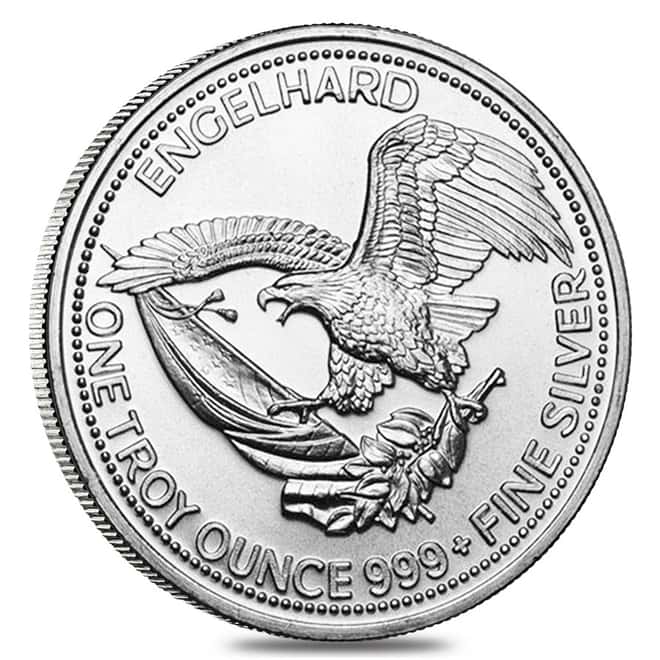 1 oz Engelhard Prospector Silver Round .999 Fine (Random Year)