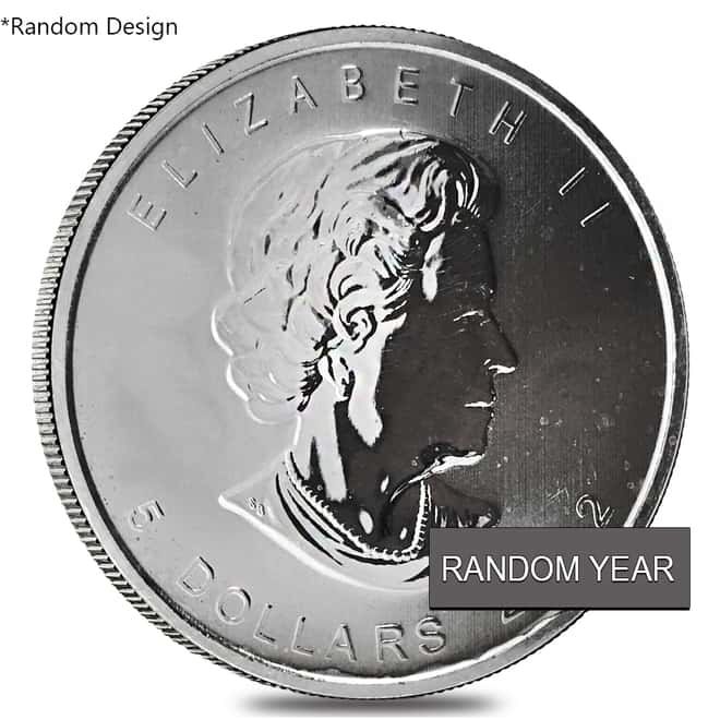 1 oz Silver Royal Canadian Mint $5 Coin Random Design (Milky, Cull, Damaged, Circulated, Cleaned)