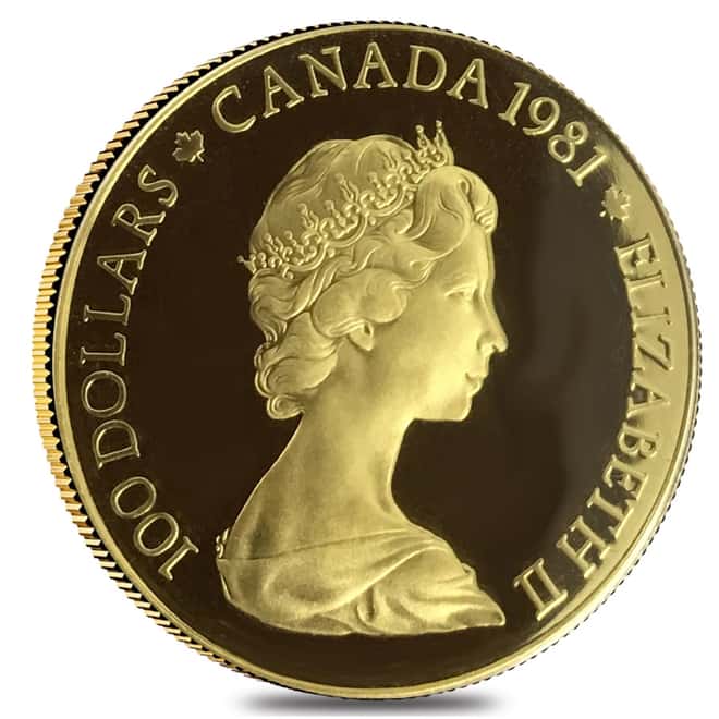 1981 Canada 1/2 oz Proof Gold $100 National Anthem Commemorative Coin