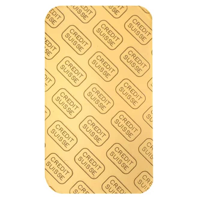1 oz Credit Suisse Gold Bar .9999 Fine (In Assay)