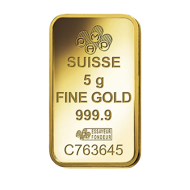 Lot of 5 - 5 gram PAMP Suisse Gold Bar - Love Always (In Assay) .9999 Fine