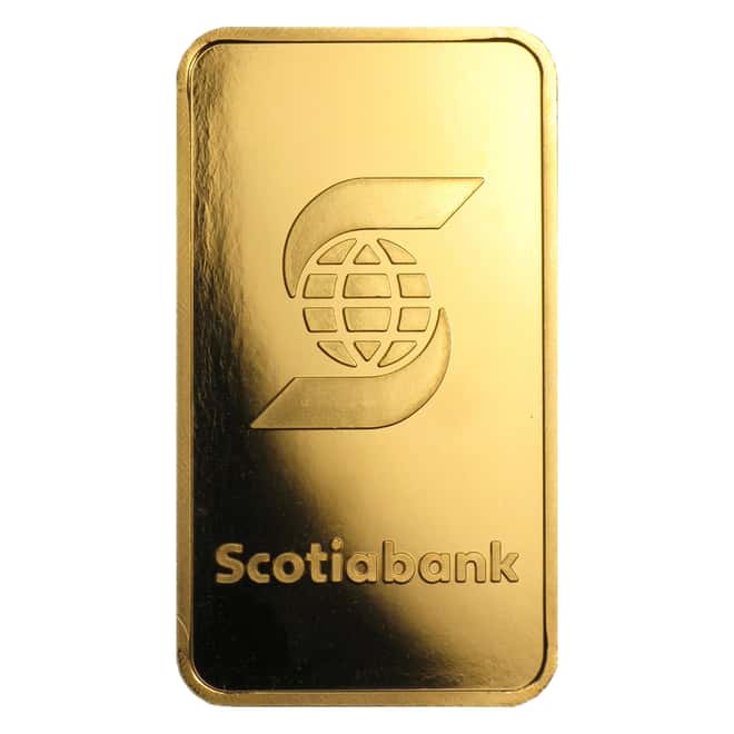 1 oz Gold Bar - Scotiabank Valcambi Suisse (In Assay)