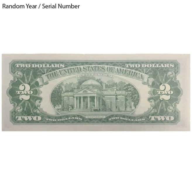 $2 Bill Legal Tender Currency Note Red Seal AU/CU (Random Year)