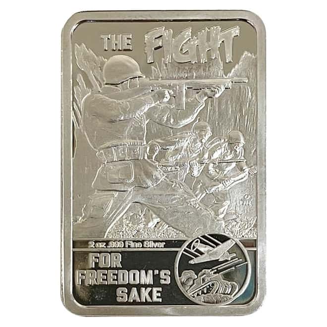 2 oz Buy That Invasion Bond Colorized Silver Bar .999 Fine