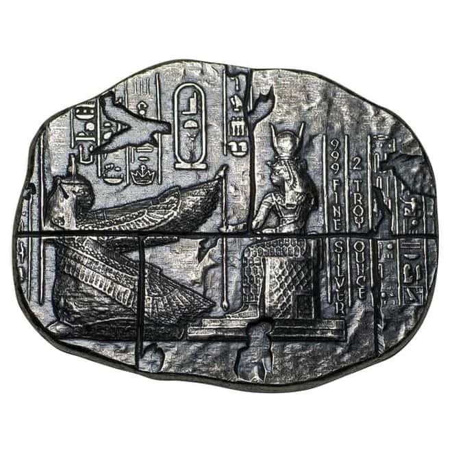 2 oz Egyptian Goddesses Hand Poured Silver Relic Bar
