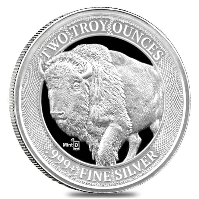 Lot of 10 - 2 oz MintID Buffalo Silver Round .999+ Fine (NFC Scan Authentication)