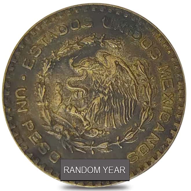 1957-1967 Mexico 1 Peso Silver Coin Avg Circ ASW 0.0514 oz