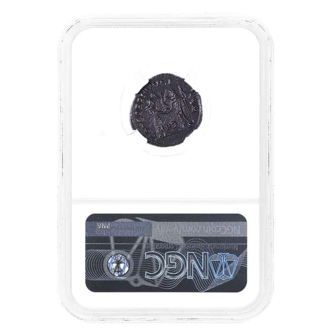305-311 AD The Roman Tetrarchy Galerius AE Coin NGC AU
