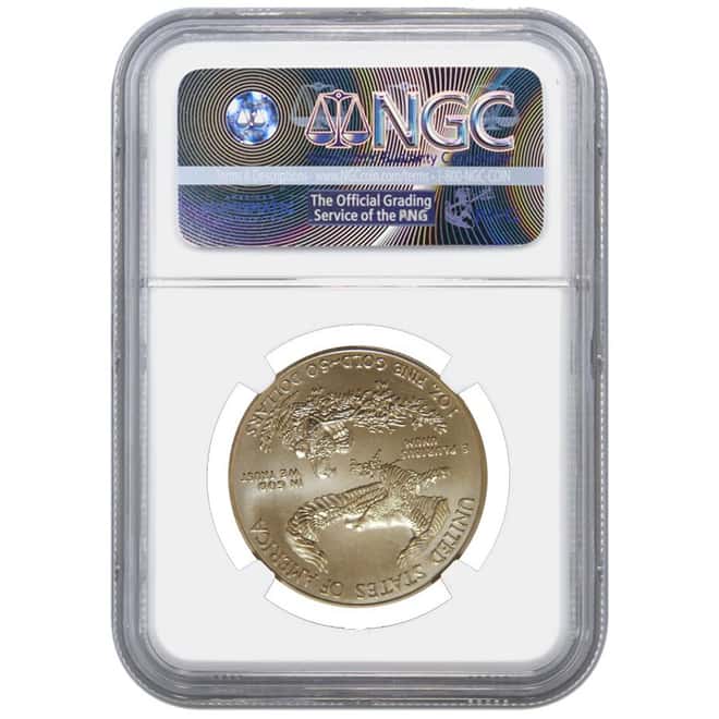 2011 1 oz $50 Gold American Eagle NGC MS 70 - 25th Anniversary