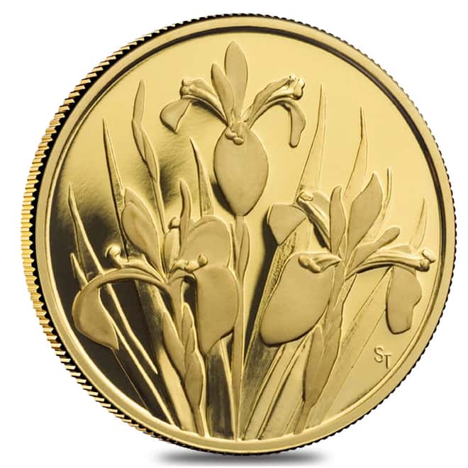 2006 Canada 1.125 oz $350 Blue Flag/Iris Versicolor Proof Gold Coin .99999 Fine (In Cap)