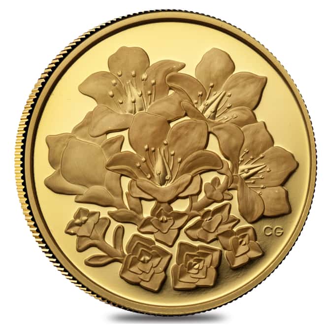 2008 Canada 1.125 oz $350 Purple Saxifrage Proof Gold Coin .99999 Fine (w/Box & COA)