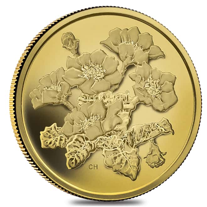 2011 Canada 1.125 oz $350 Mountain Avens Proof Gold Coin .99999 Fine (w/Box & COA)