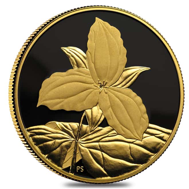 2003 Canada 1.22 oz $350 White Trillium Proof Gold Coin .99999 Fine (w/Box & COA)