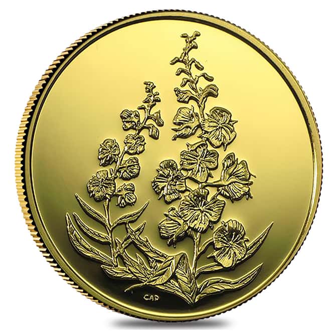 2004 Canada 1.125 oz $350 Fireweed Proof Gold Coin .99999 Fine (w/Box & COA)