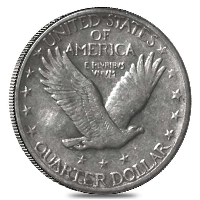 $10 Face Value Standing Liberty Quarters No Dates 90% Silver 40-Coin Roll (Circulated)