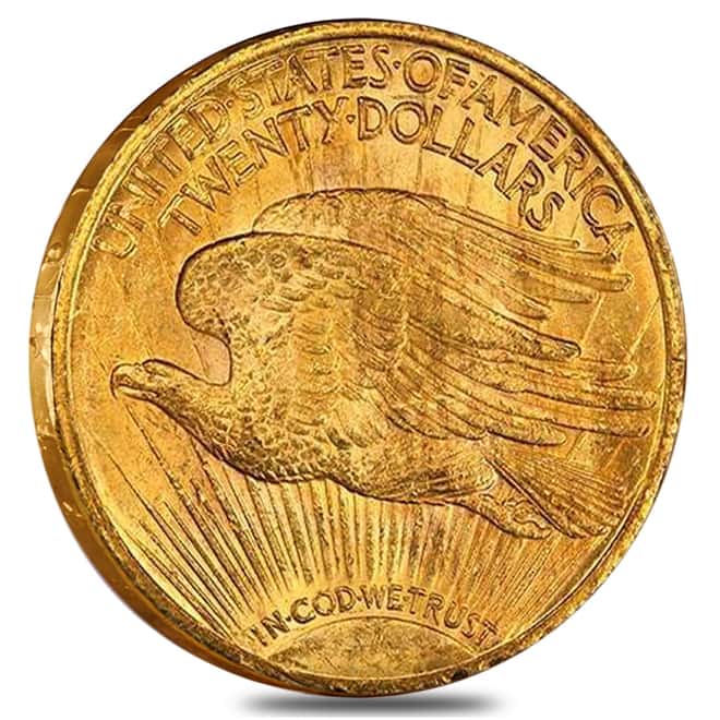 $20 Gold Double Eagle Saint Gaudens PCGS MS 60 (Random Year)