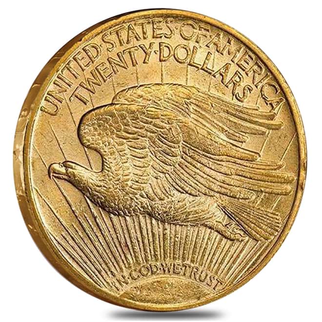 $20 Gold Double Eagle Saint Gaudens PCGS MS 62 (Random Year)